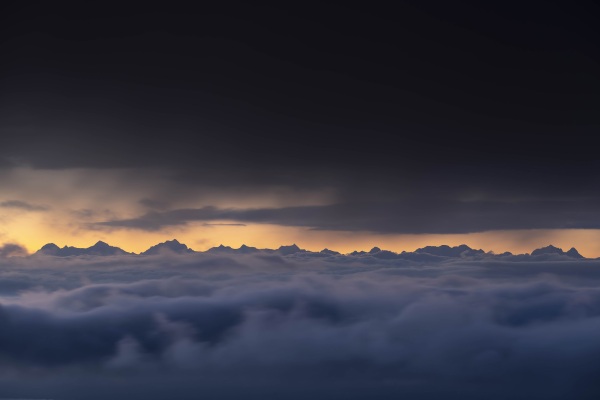 Les Alpes depuis le point de vue des Chaumes